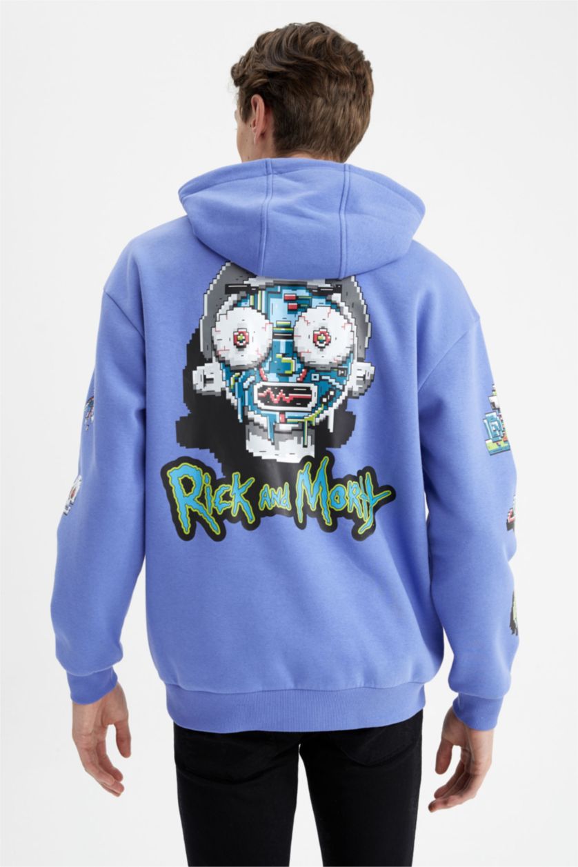 Erkek Menekşe Boxy Fıt Sweatshirt