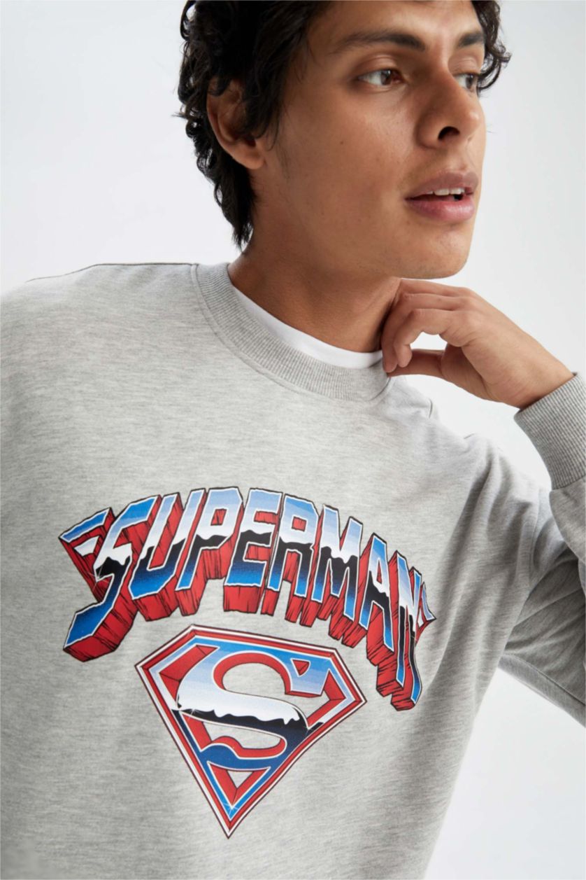 Erkek Grimelanj Boxy Fıt Sweatshirt Kumaşı Sweatshirt