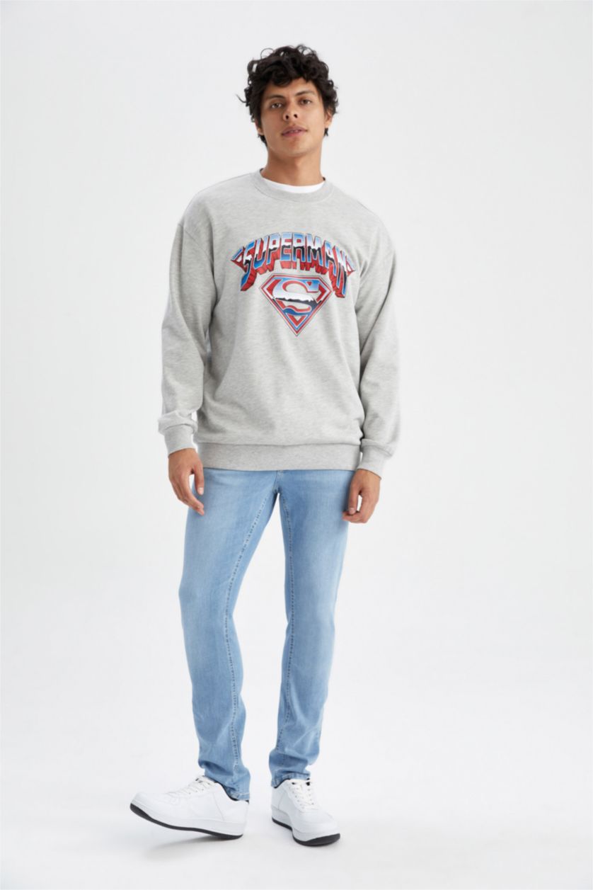 Erkek Grimelanj Boxy Fıt Sweatshirt Kumaşı Sweatshirt