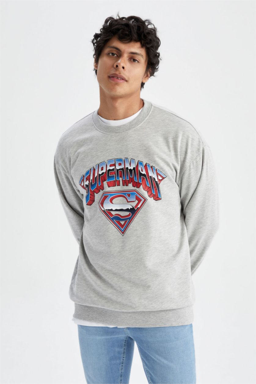 Erkek Grimelanj Boxy Fıt Sweatshirt Kumaşı Sweatshirt