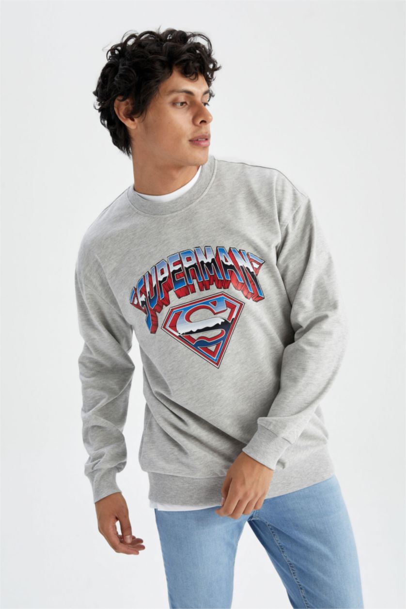 Erkek Grimelanj Boxy Fıt Sweatshirt Kumaşı Sweatshirt