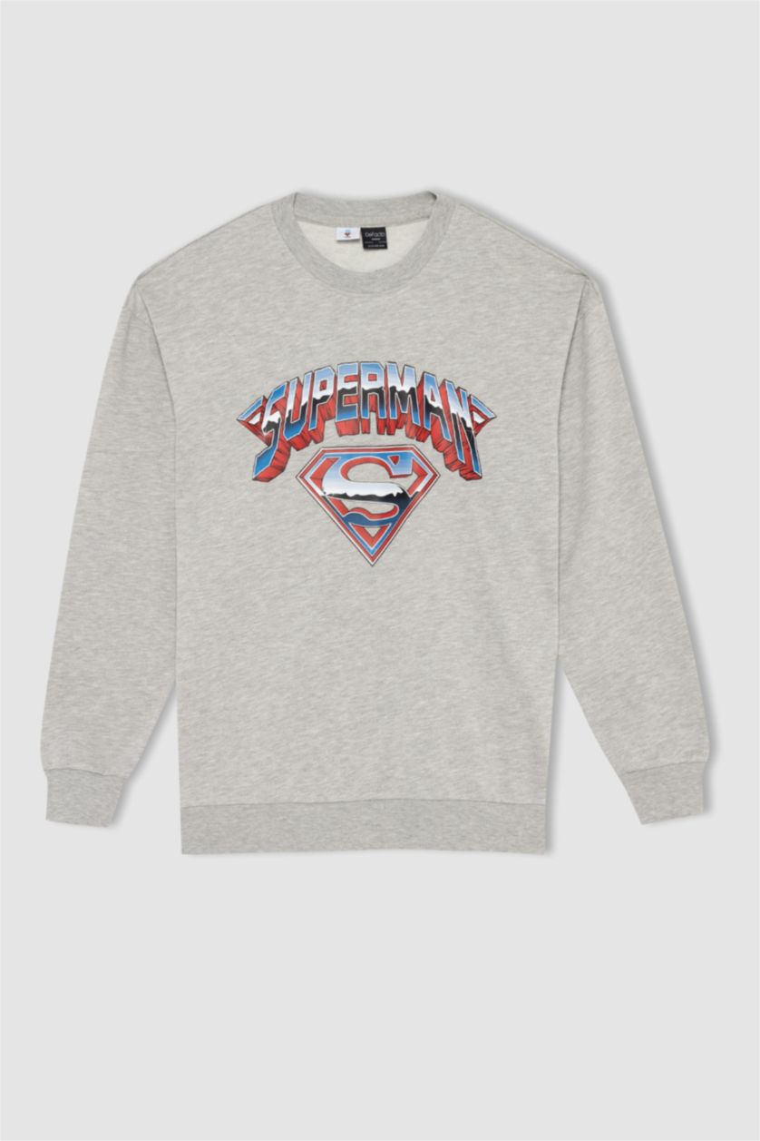 Erkek Grimelanj Boxy Fıt Sweatshirt Kumaşı Sweatshirt