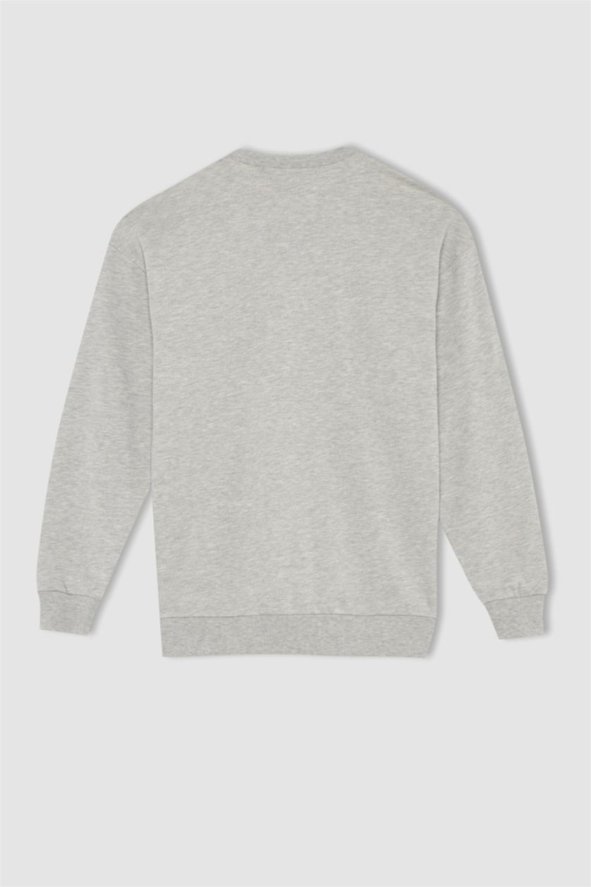 Erkek Grimelanj Boxy Fıt Sweatshirt Kumaşı Sweatshirt