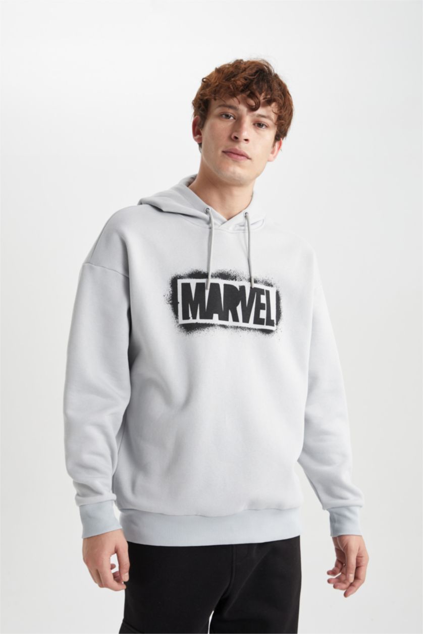 MAN Light Grey Oversize Fit Licensed by Marvel Sweatshirt