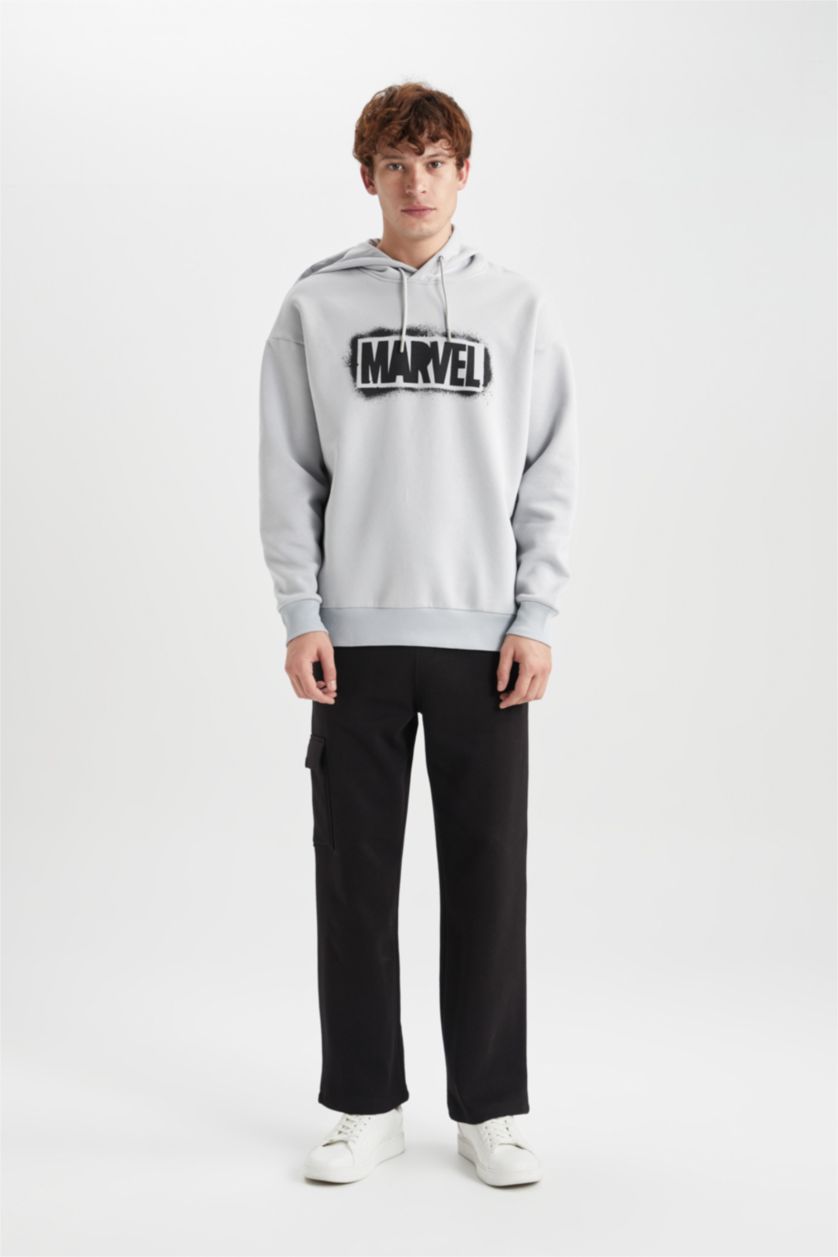 MAN Light Grey Oversize Fit Licensed by Marvel Sweatshirt