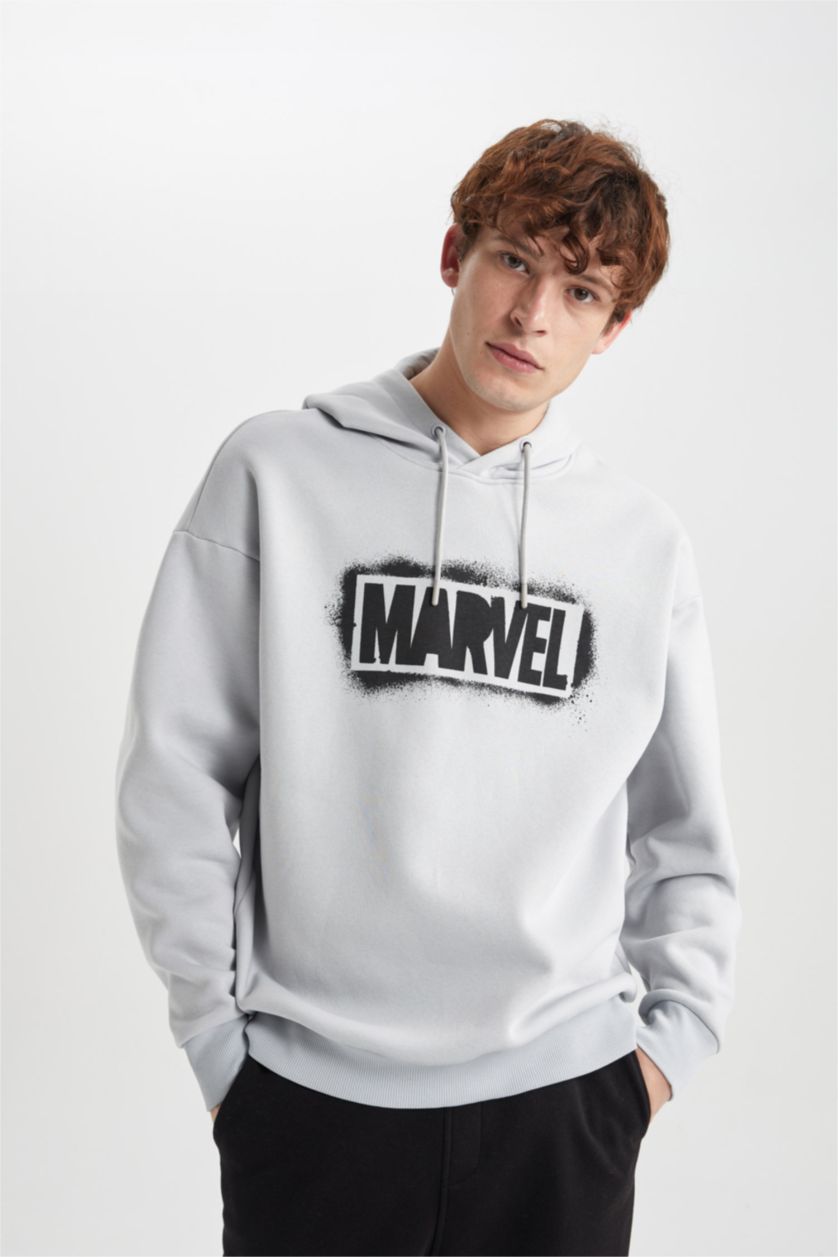 MAN Light Grey Oversize Fit Licensed by Marvel Sweatshirt
