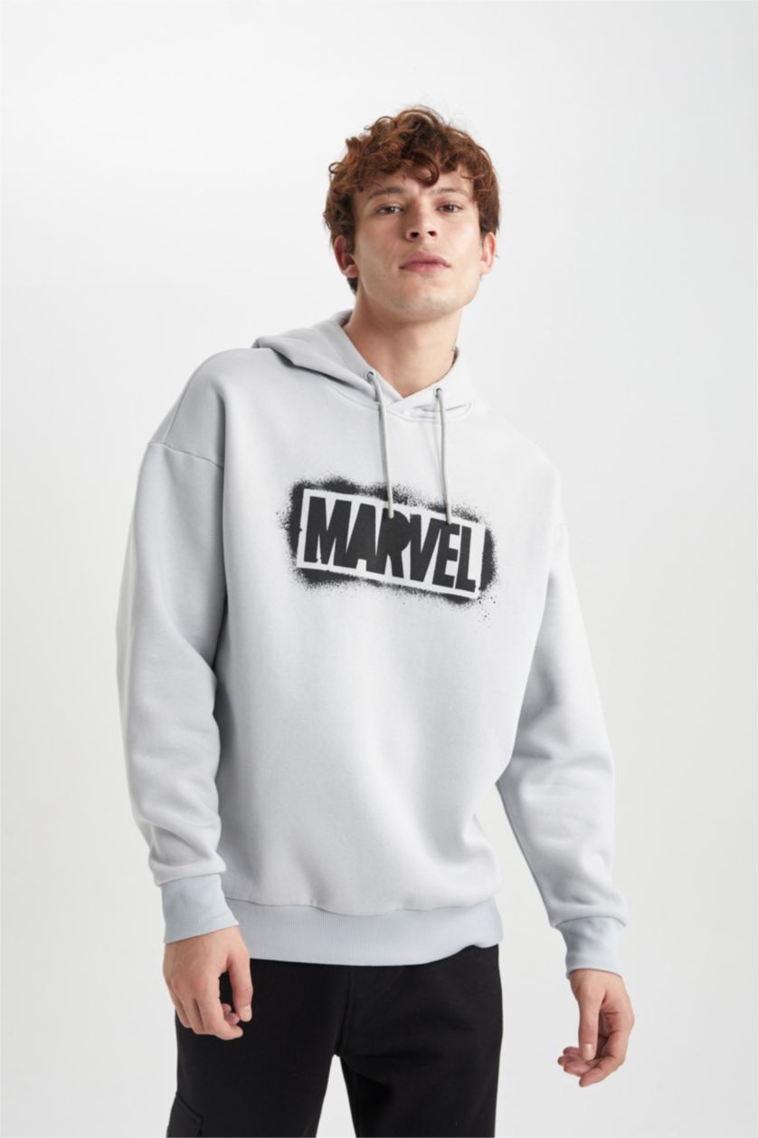 MAN Light Grey Oversize Fit Licensed by Marvel Sweatshirt