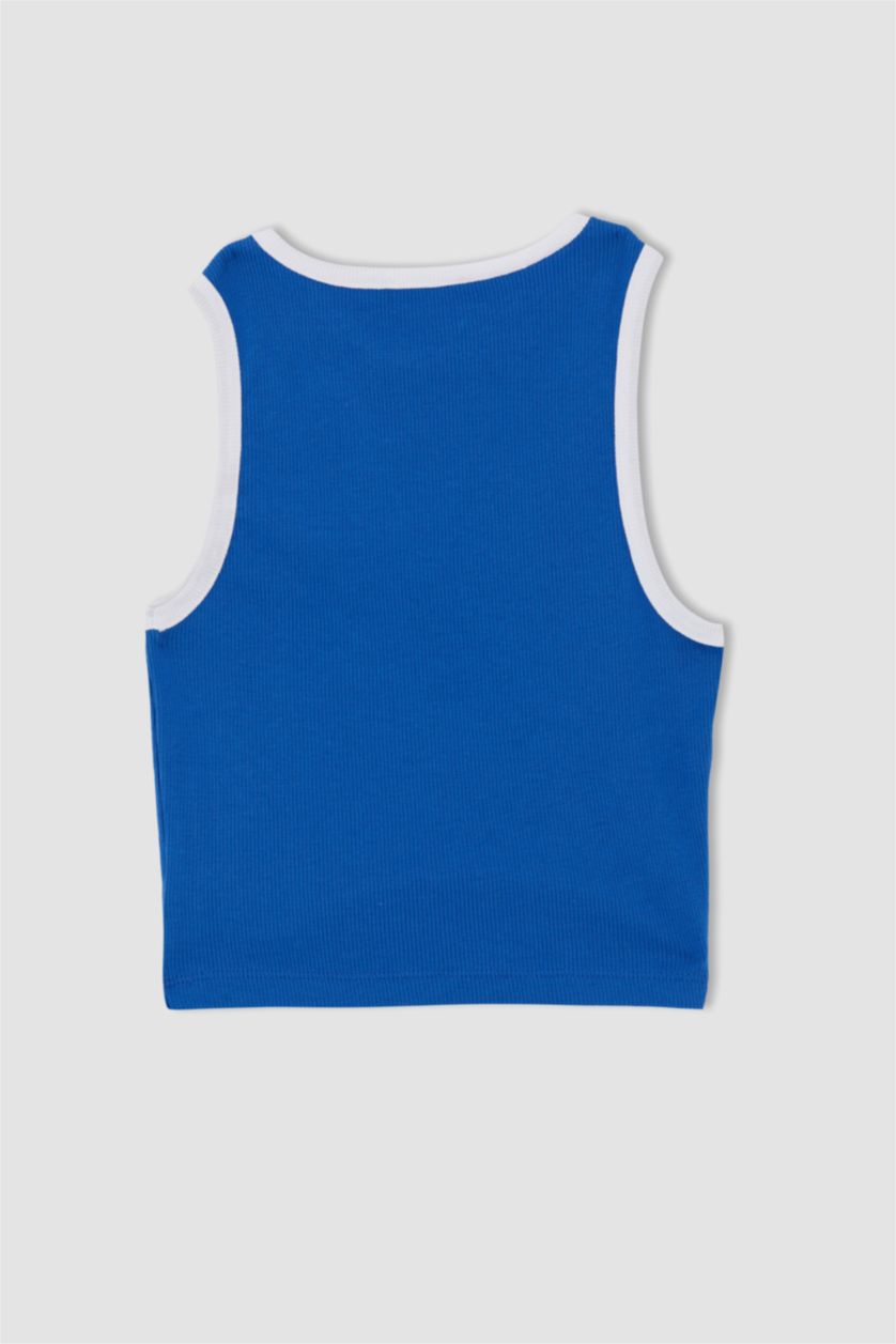 WOMAN Royal Coool Fitted Halter Collar Printed Singlet