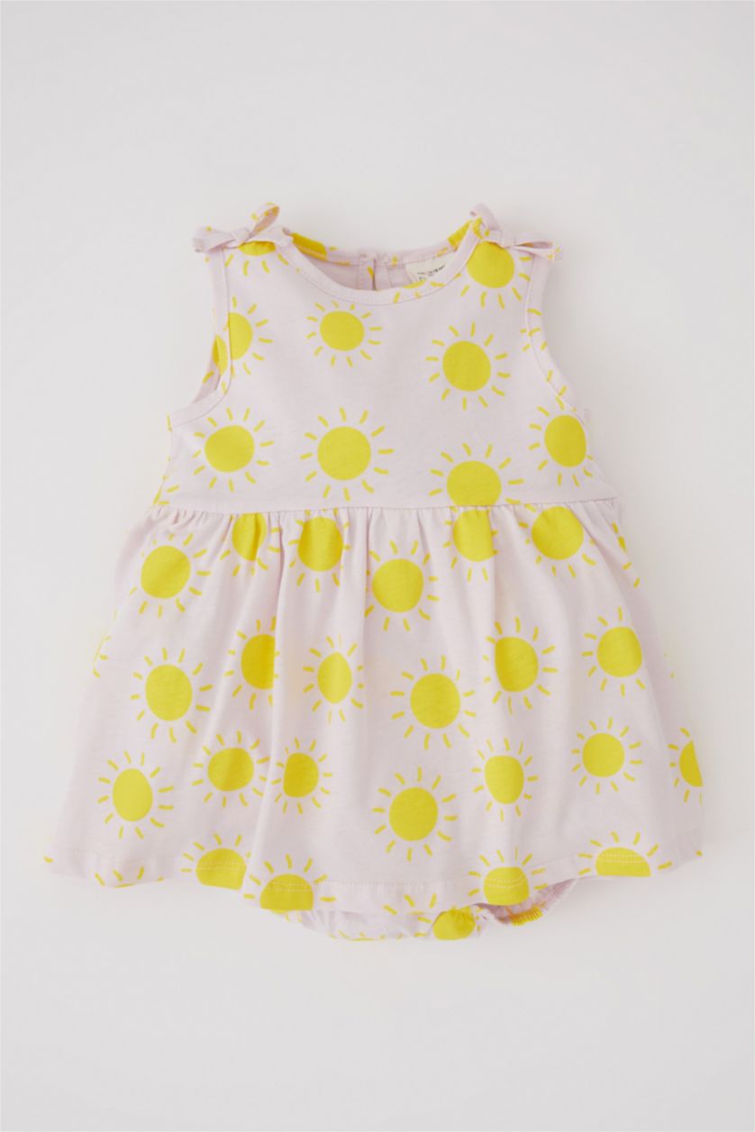 BABY GIRL Pink Baby Girl Newborn Sleeveless Muslin Short Jumpsuit