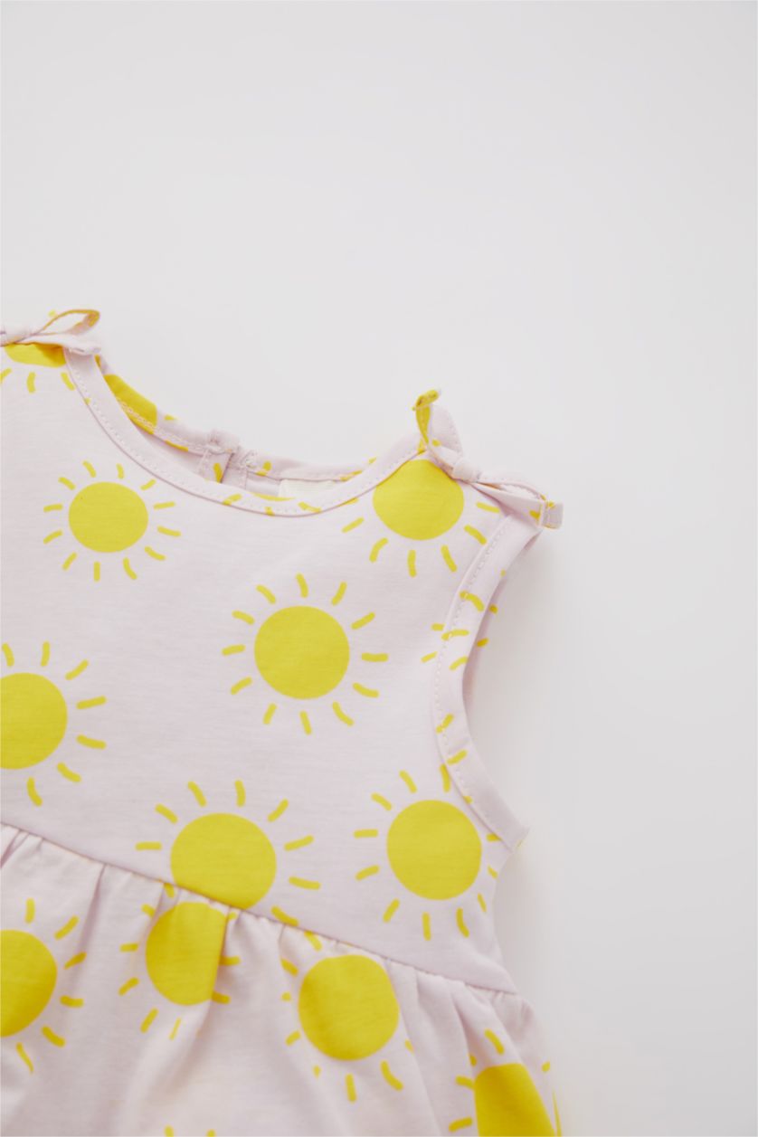 BABY GIRL Pink Baby Girl Newborn Sleeveless Muslin Short Jumpsuit