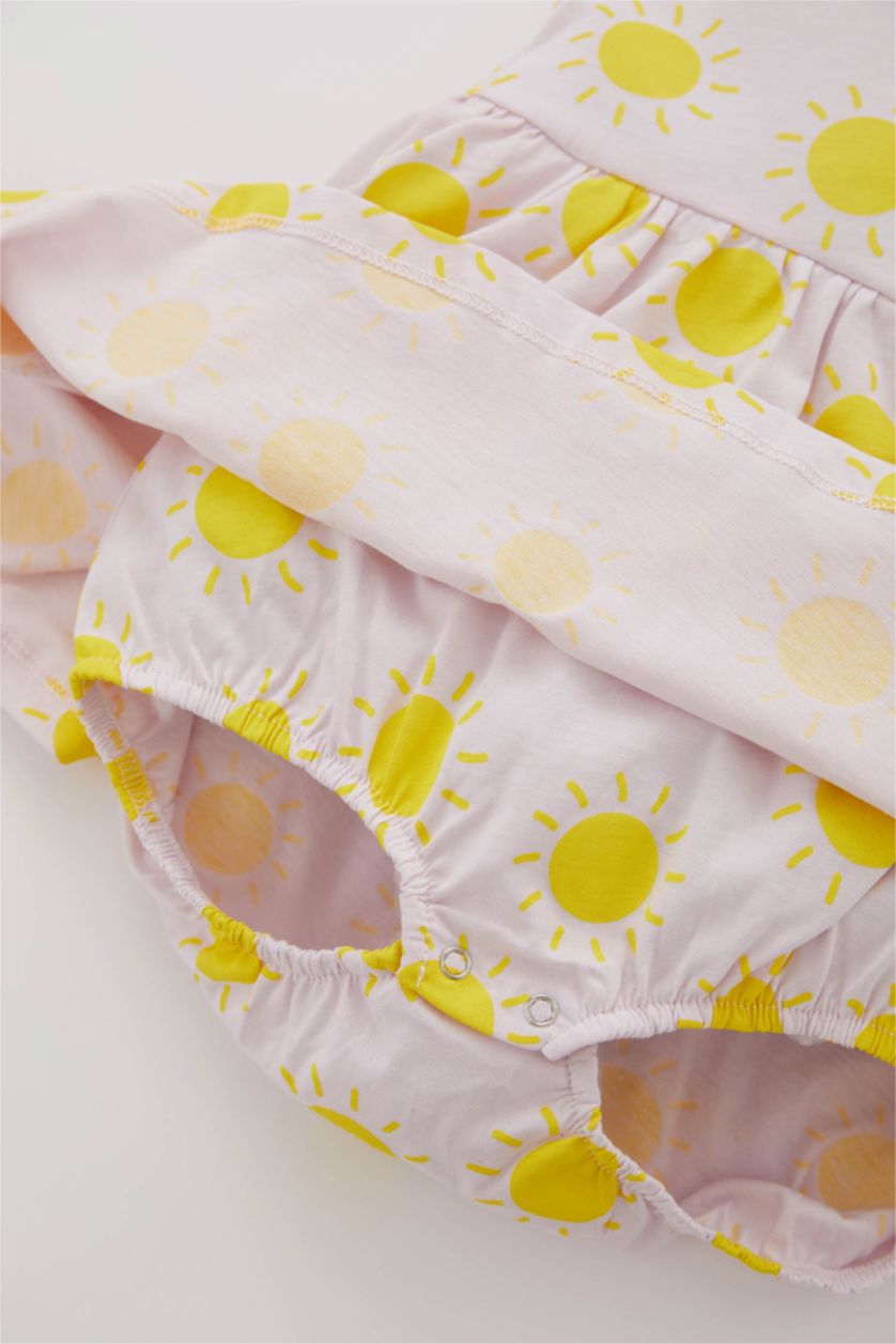 BABY GIRL Pink Baby Girl Newborn Sleeveless Muslin Short Jumpsuit