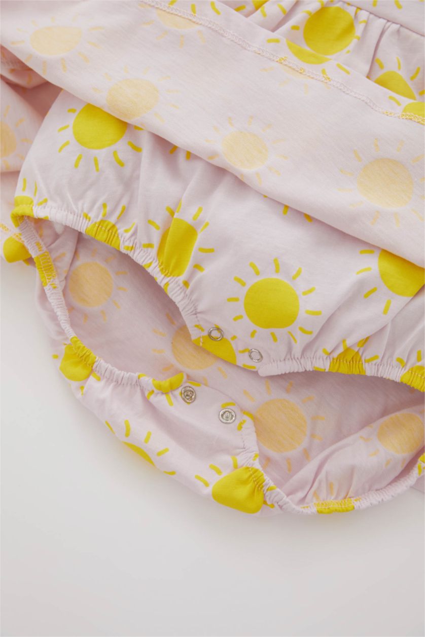 BABY GIRL Pink Baby Girl Newborn Sleeveless Muslin Short Jumpsuit