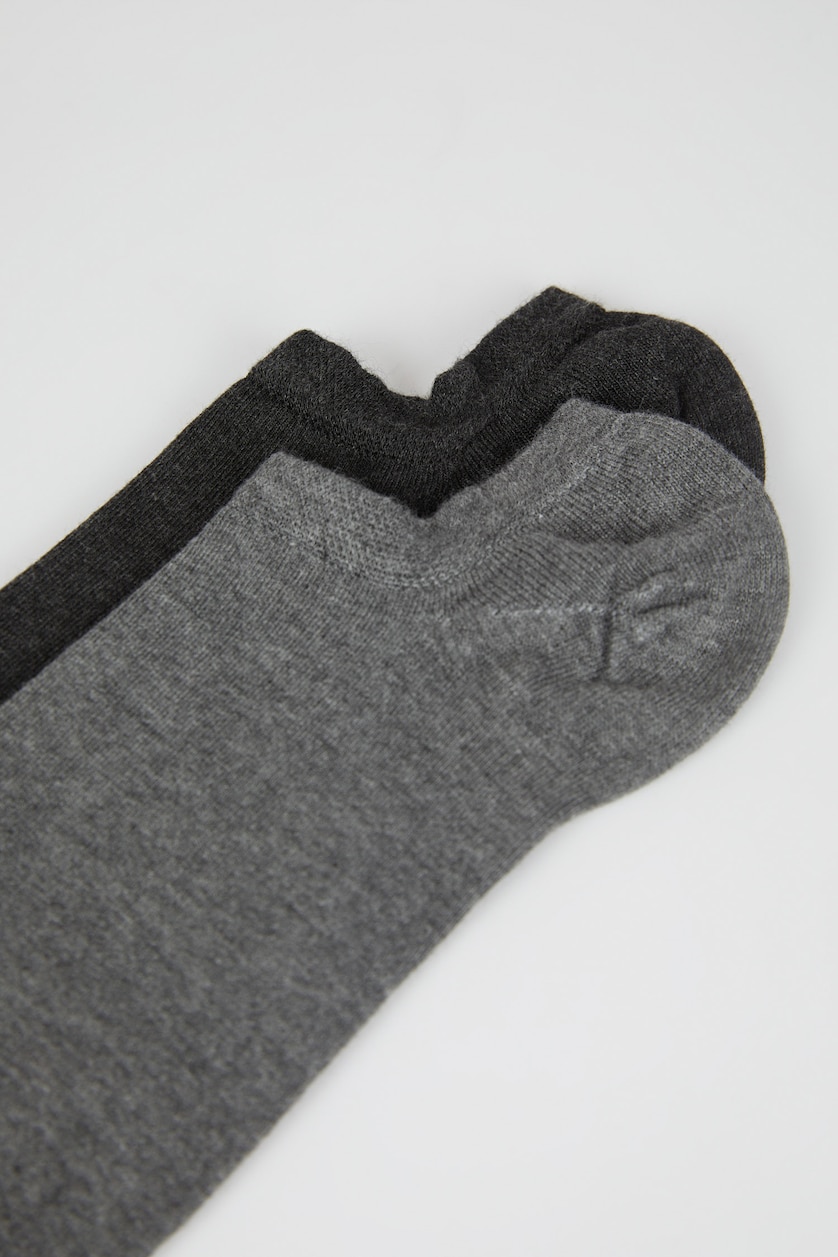 Men Grey 2 piece Bamboo Step Socks