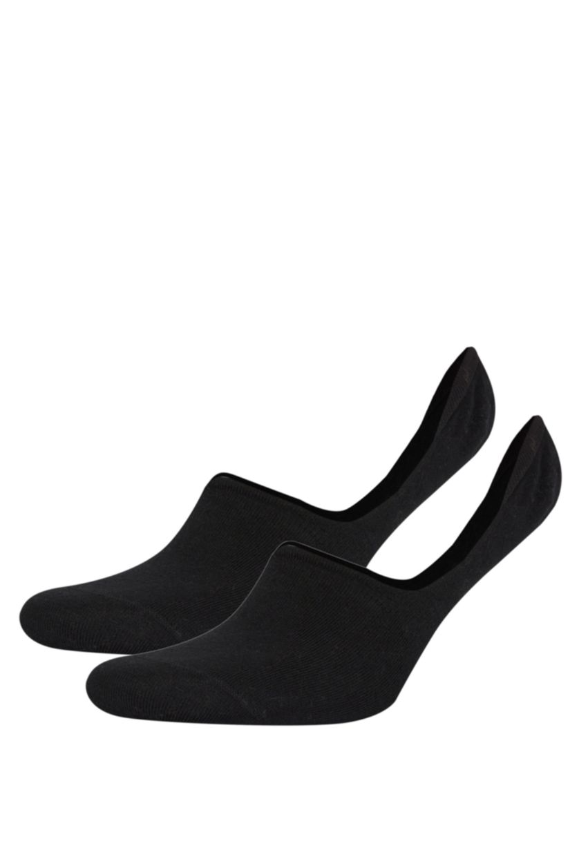 Erkek Siyah Erkek Dikişsiz 2'li Bambu Babet Çorap