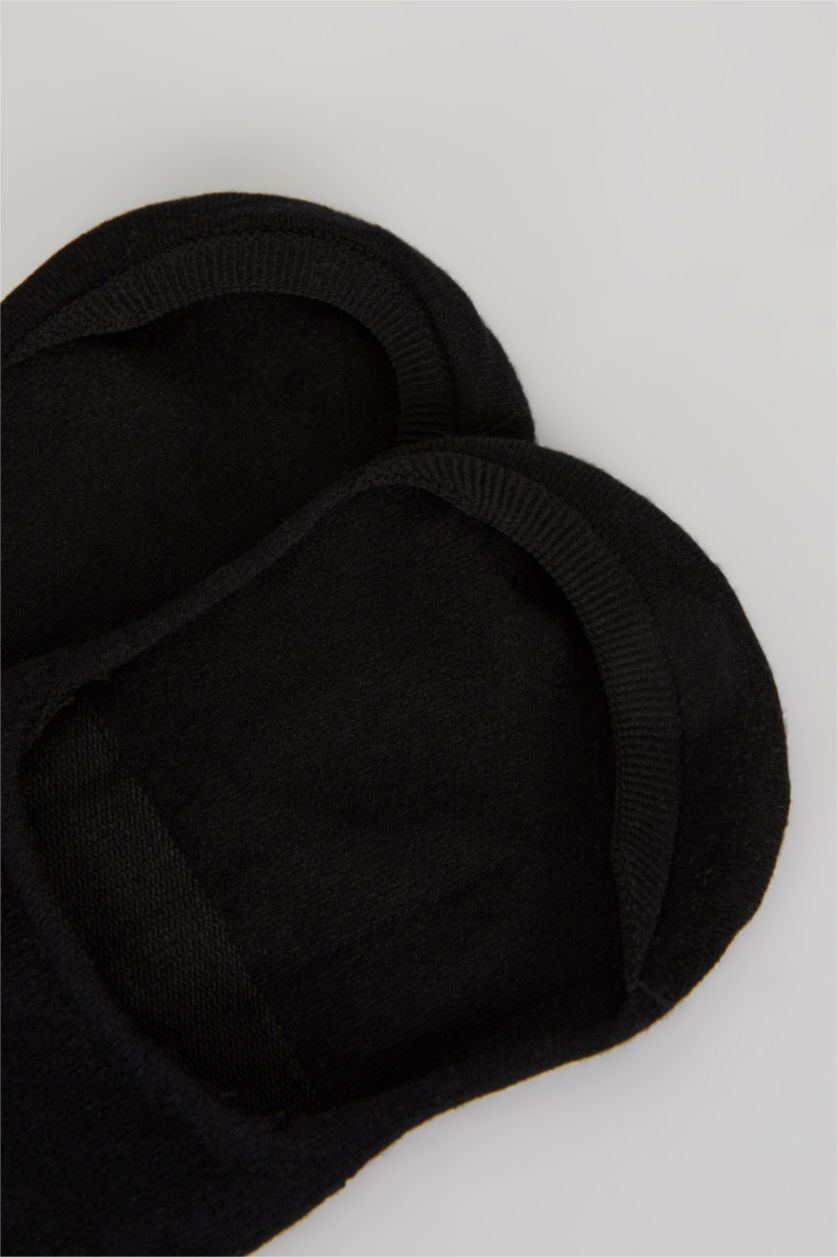 Erkek Siyah Erkek Dikişsiz 2'li Bambu Babet Çorap