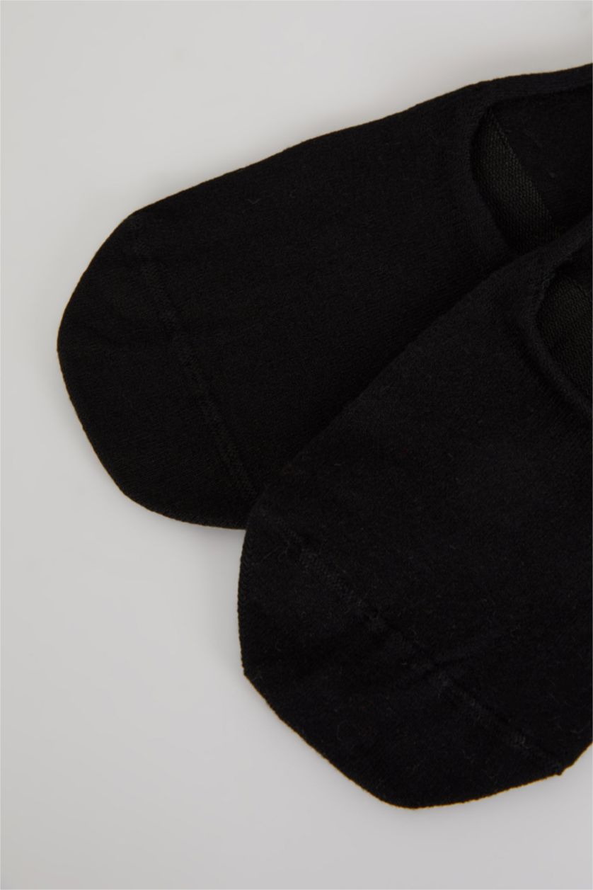 Erkek Siyah Erkek Dikişsiz 2'li Bambu Babet Çorap