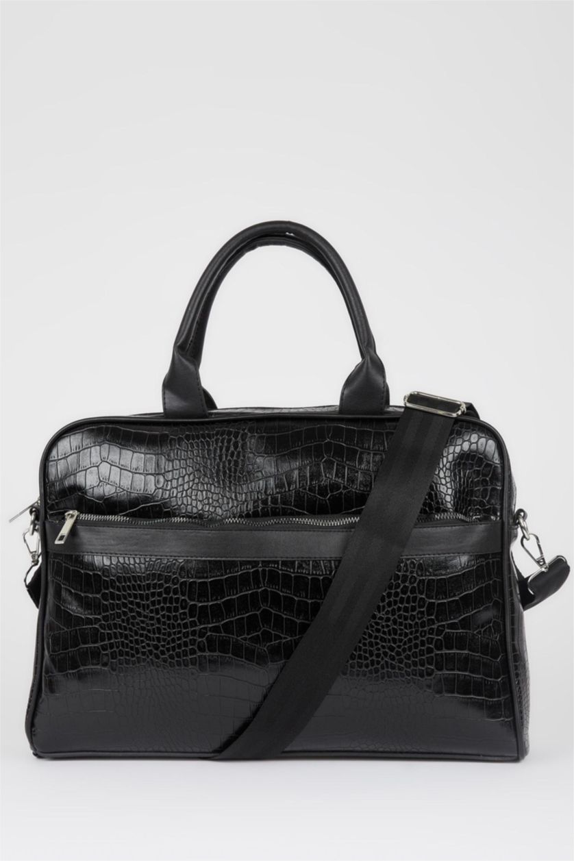Kadın Siyah Croco İş & Laptop Çantası