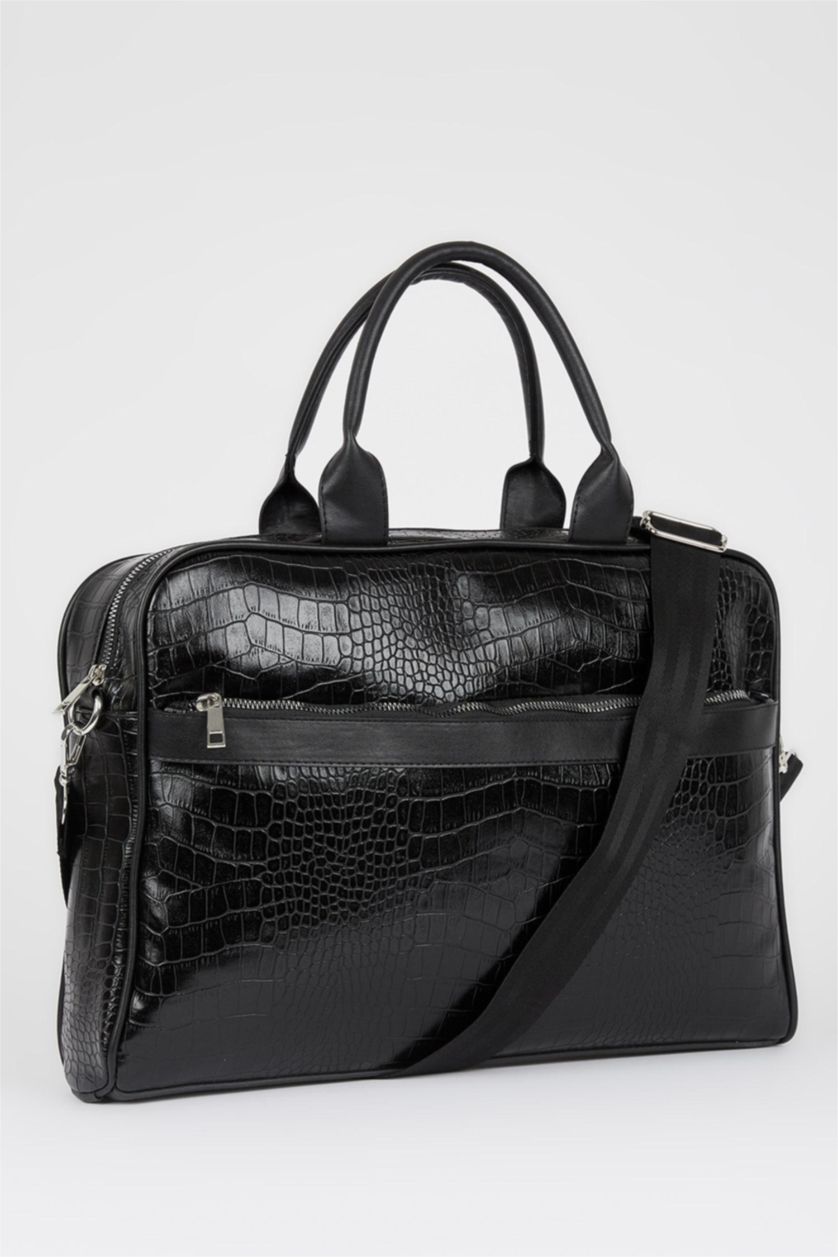 Kadın Siyah Croco İş & Laptop Çantası