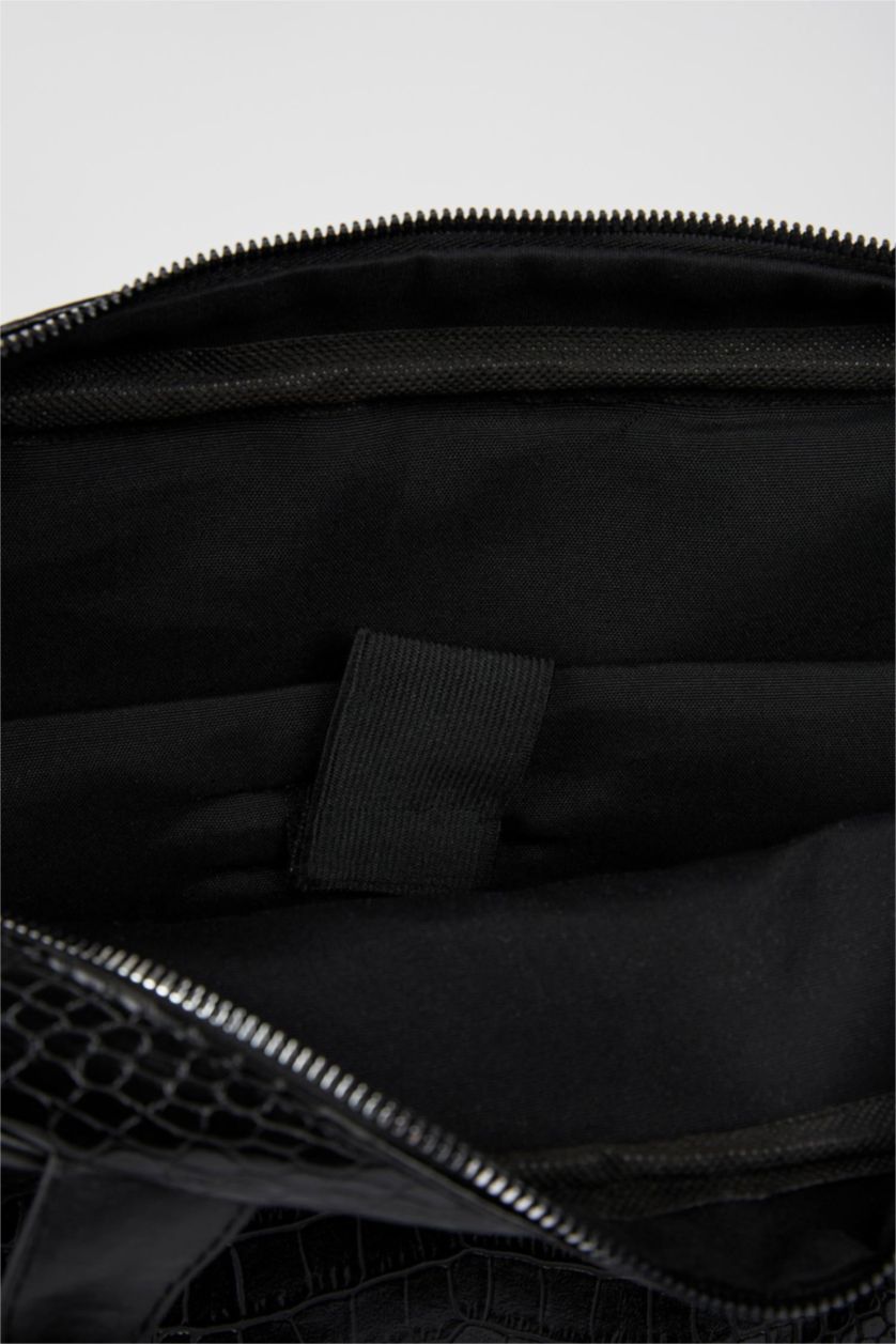 Kadın Siyah Croco İş & Laptop Çantası