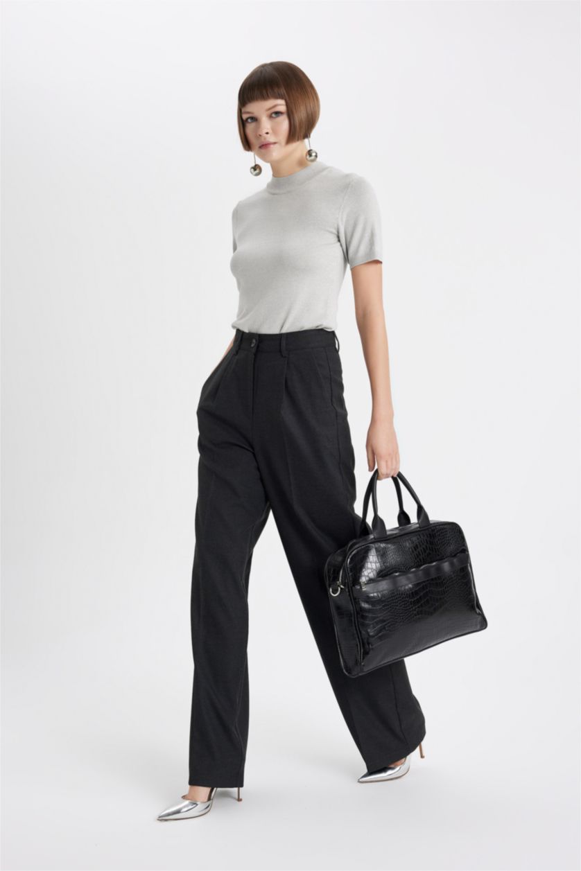 Kadın Siyah Croco İş & Laptop Çantası