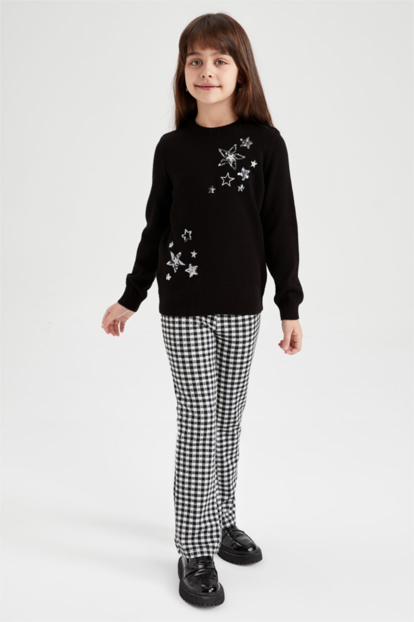 GIRLS & TEENS Black Girl Regular Fit Crew Neck Pullover