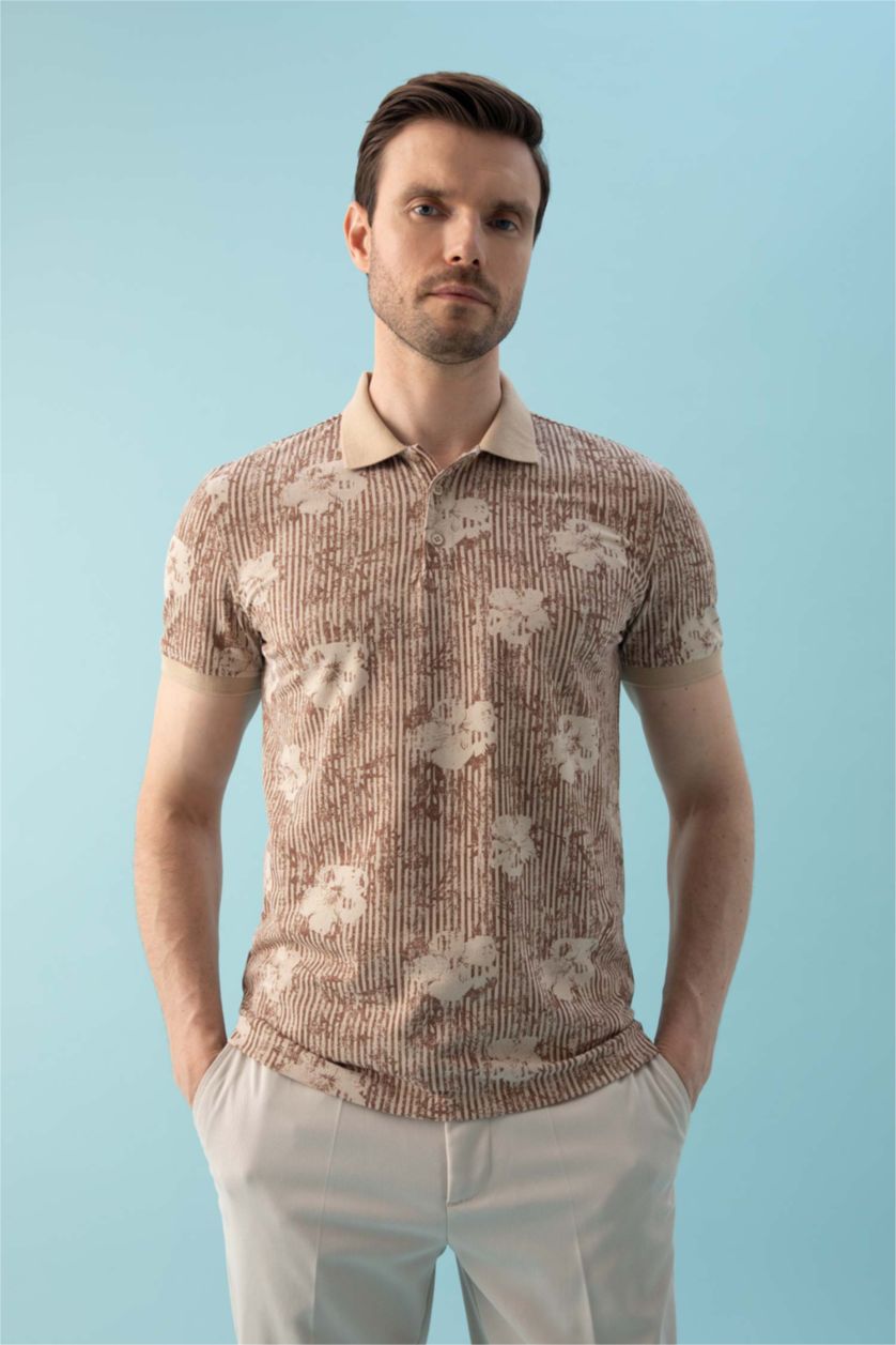 Мужчины Слоновая кость Футболка поло