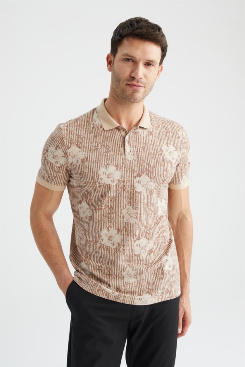 Мужчины Слоновая кость Футболка поло