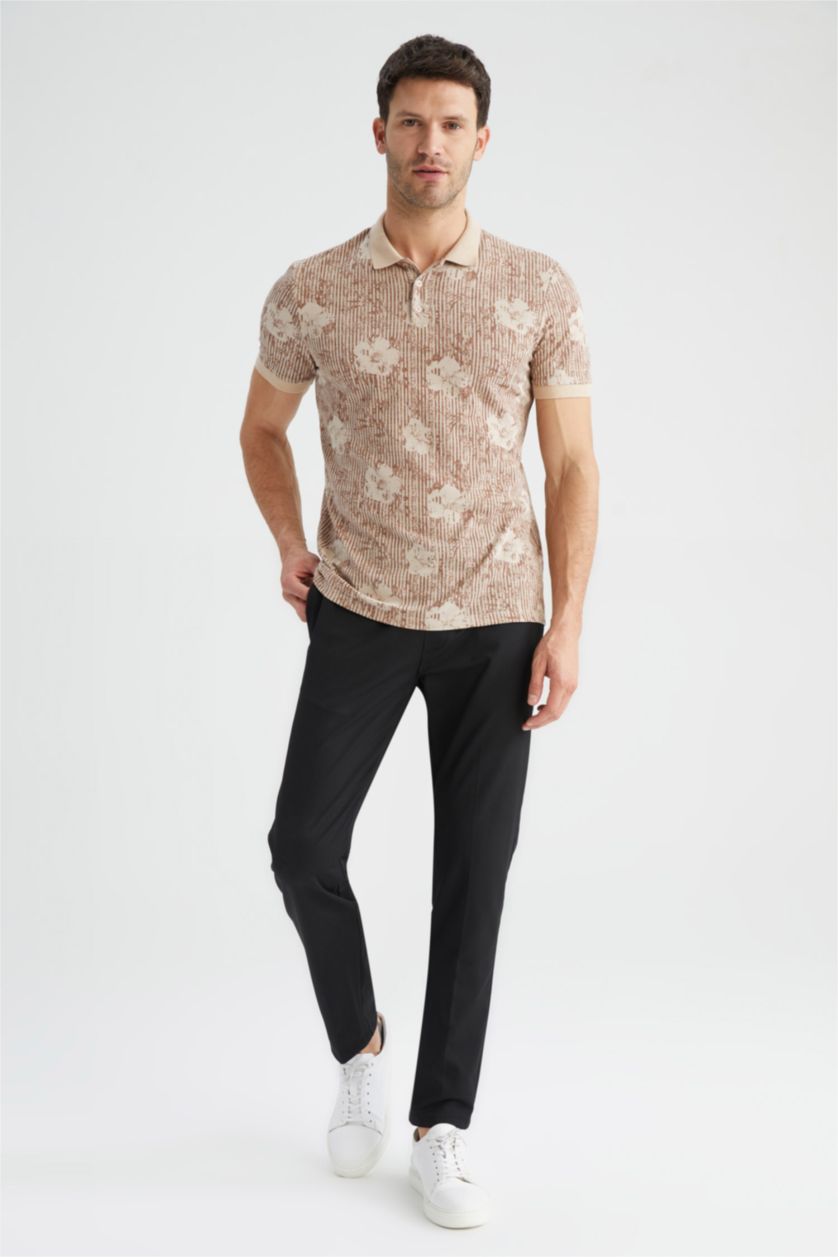 Мужчины Слоновая кость Футболка поло