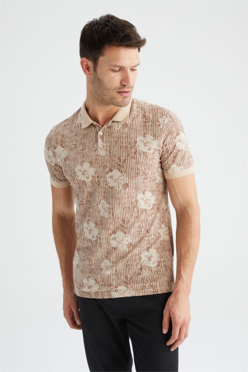 Мужчины Слоновая кость Футболка поло