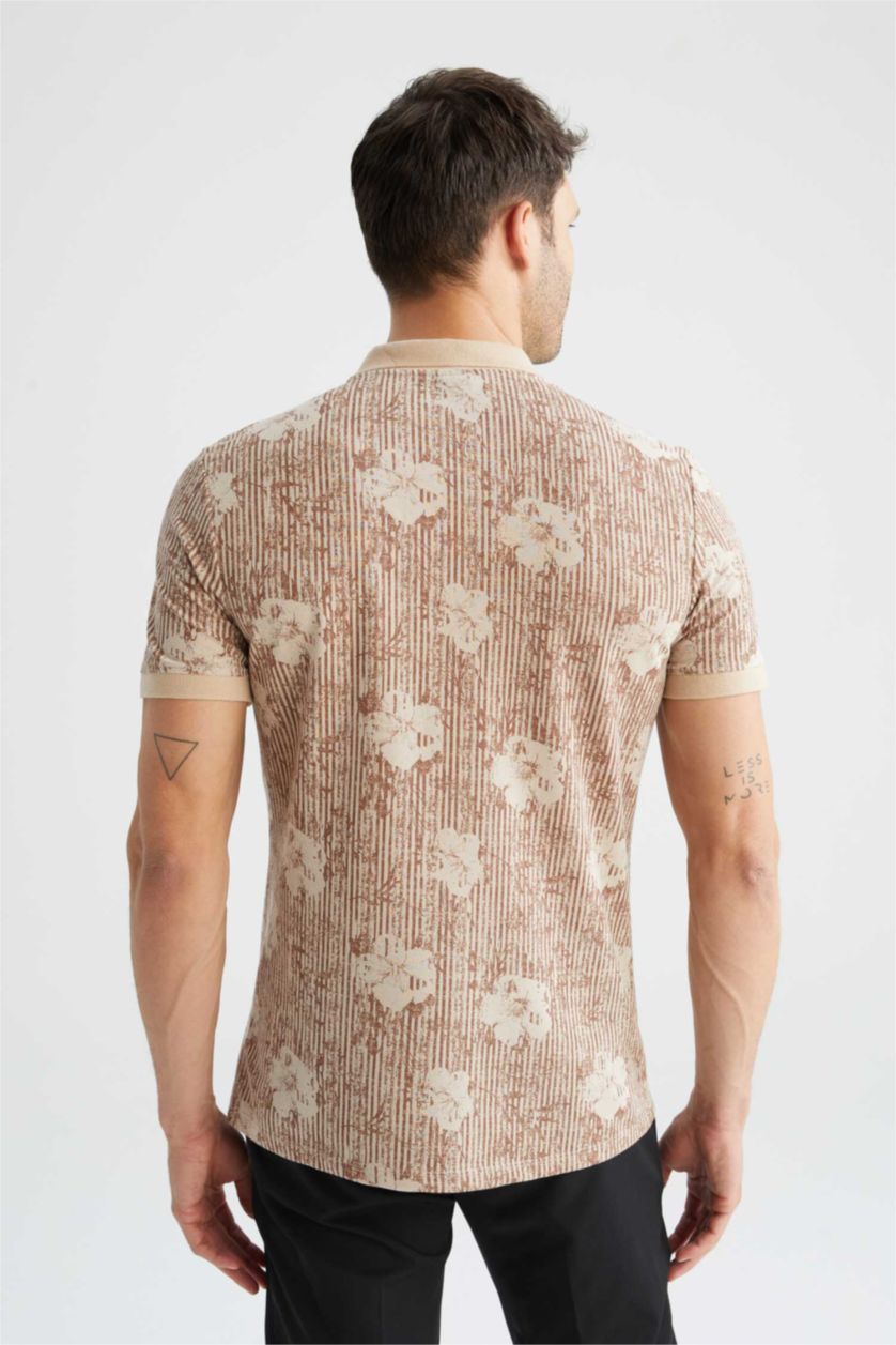 Мужчины Слоновая кость Футболка поло