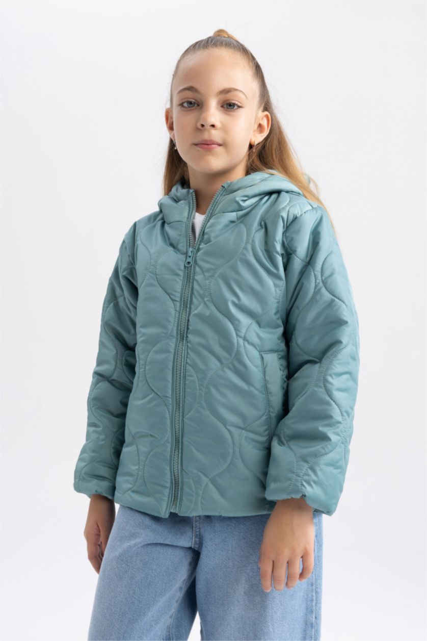Дівчачий Бірюзовий Куртка водонепроникний стандартного крою для дівчаток