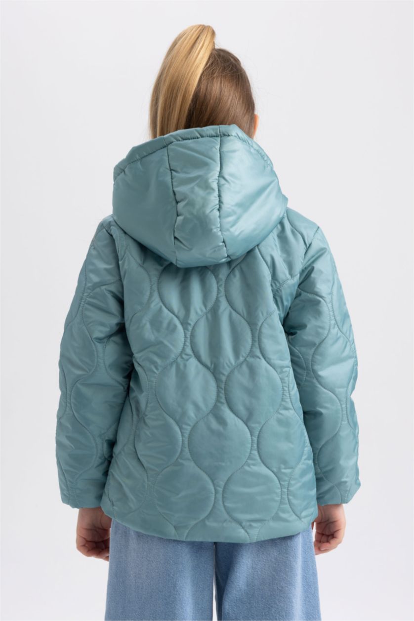Дівчачий Бірюзовий Куртка водонепроникний стандартного крою для дівчаток