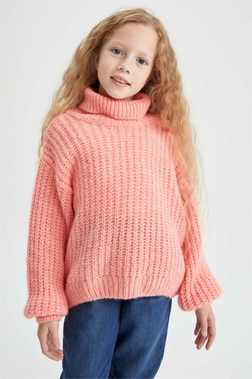 بنات مرجاني بلوفر تريكو اوفر سايز بياقة مدورة