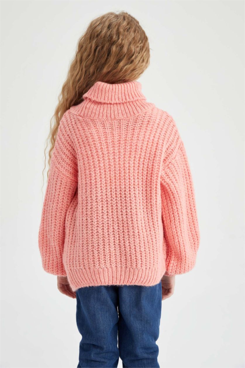 بنات مرجاني بلوفر تريكو اوفر سايز بياقة مدورة