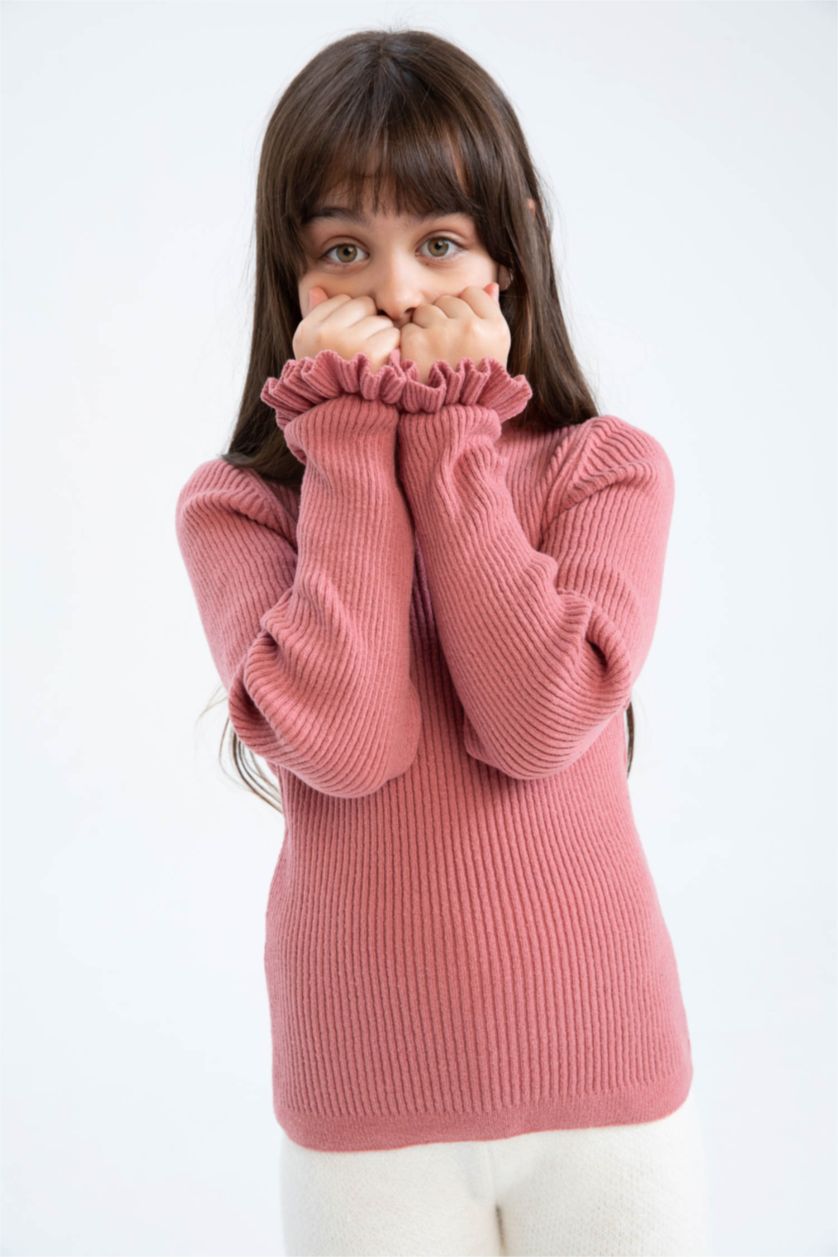 GIRLS & TEENS Pink بلوفر تريكو قصة عادية