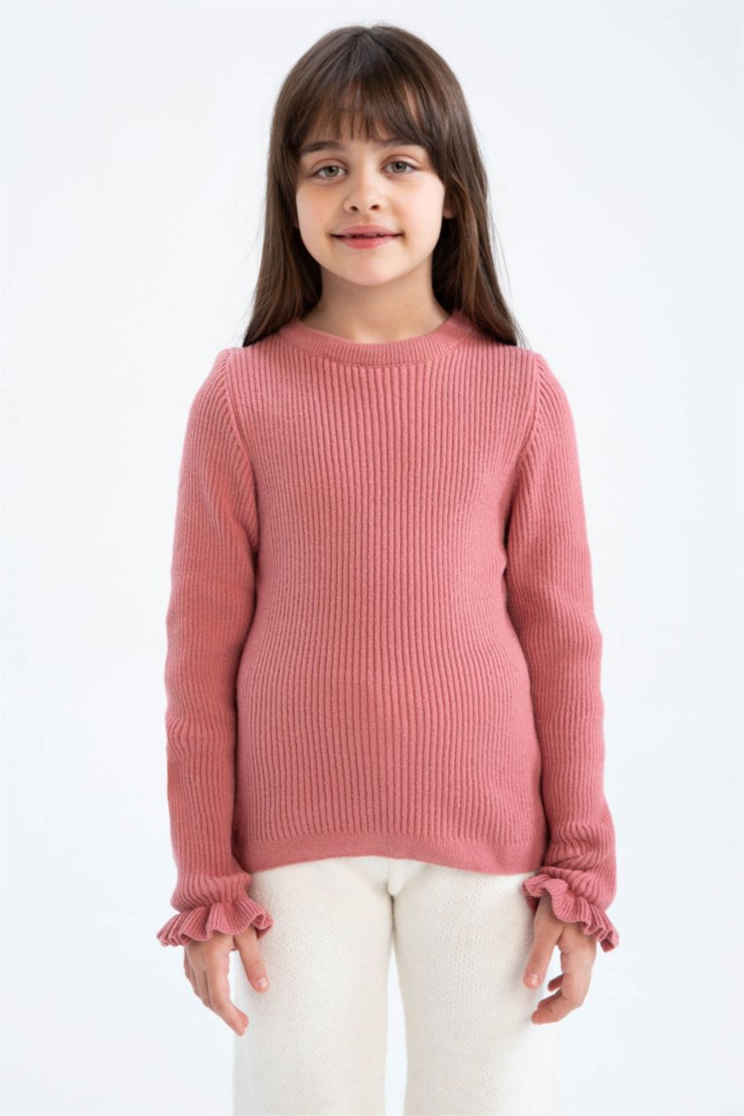 GIRLS & TEENS Pink بلوفر تريكو قصة عادية