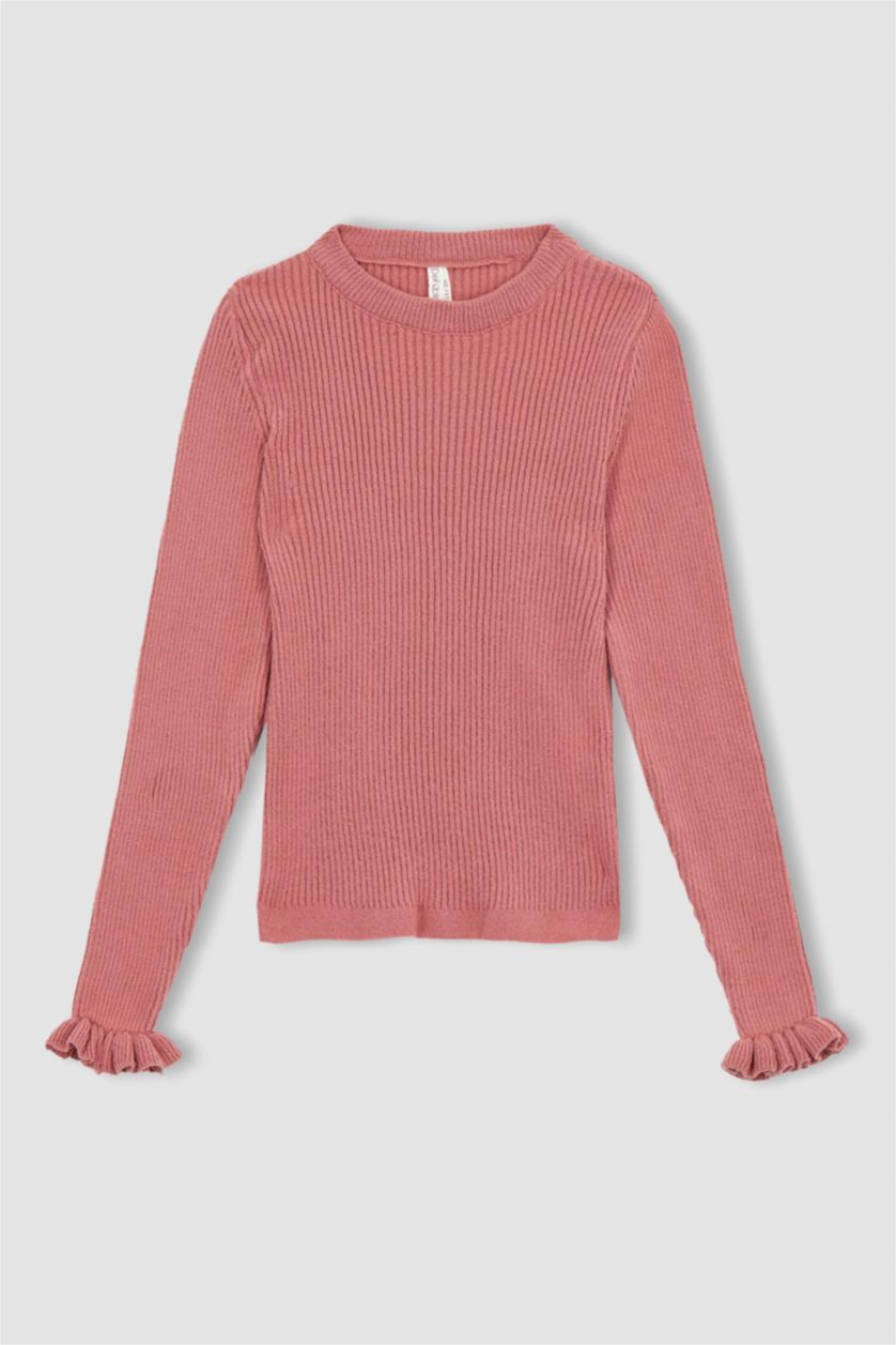 GIRLS & TEENS Pink بلوفر تريكو قصة عادية