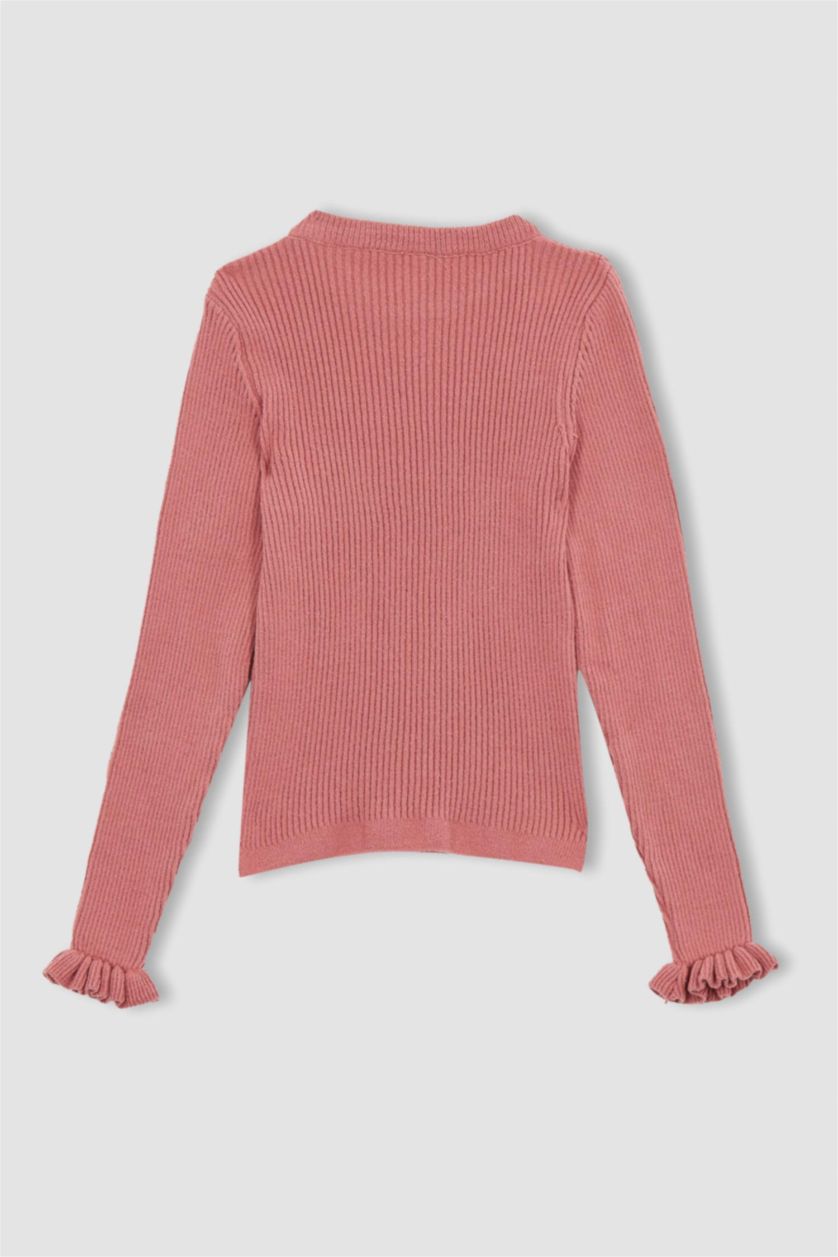 GIRLS & TEENS Pink بلوفر تريكو قصة عادية