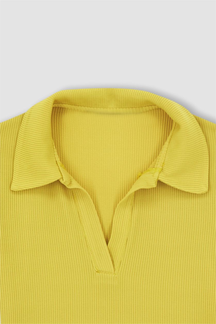 WOMAN Turuncu Slim Fit Camisole Short Sleeve T-Shirt