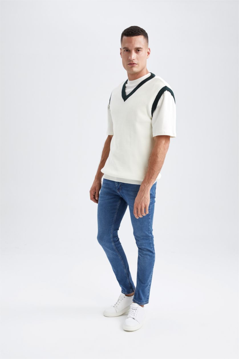 رجالي بيج فاتح بلوفر كت بقصة مريحة