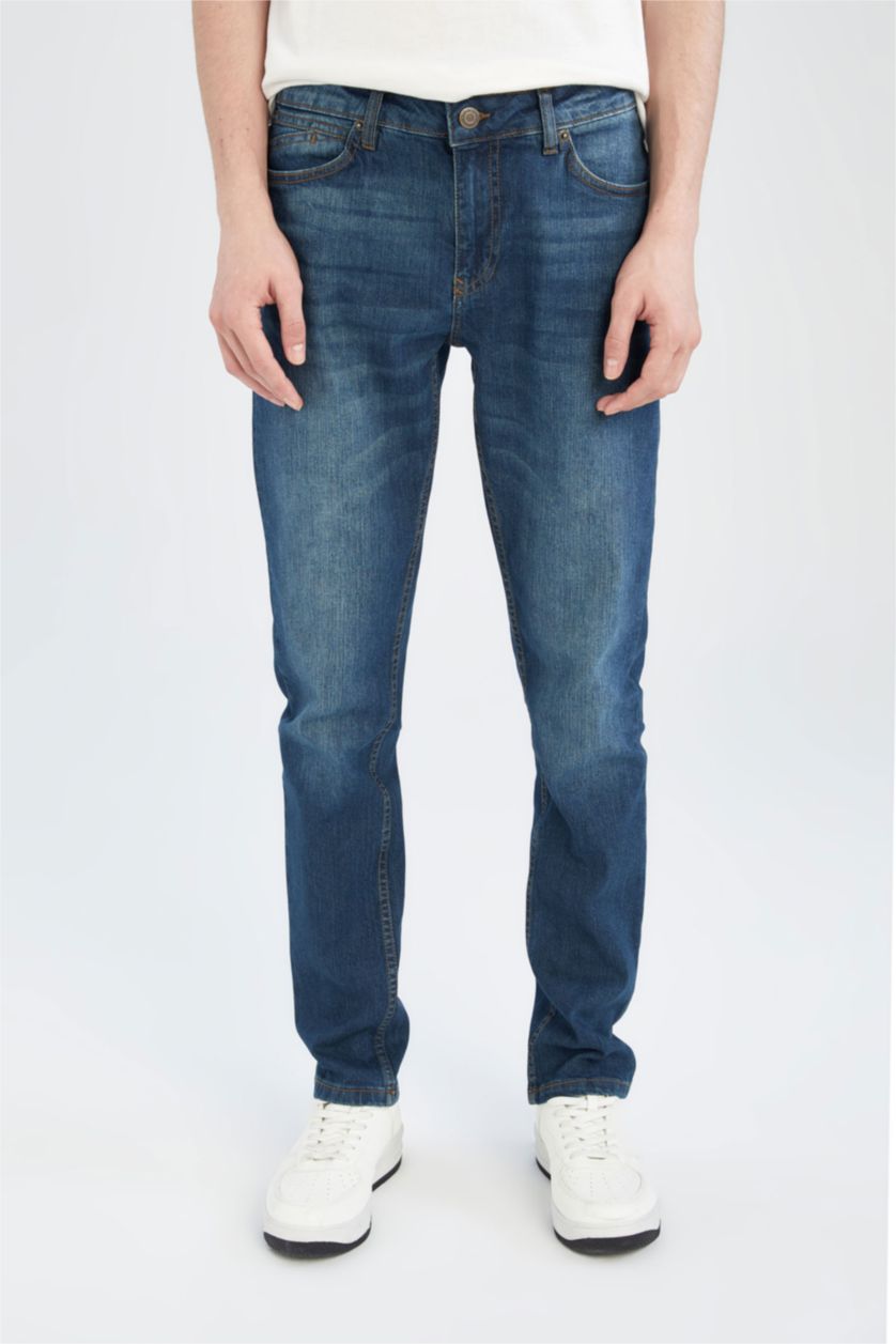 HOMME Vert Foncé Pantalon Jean Pedro Coupe Slim