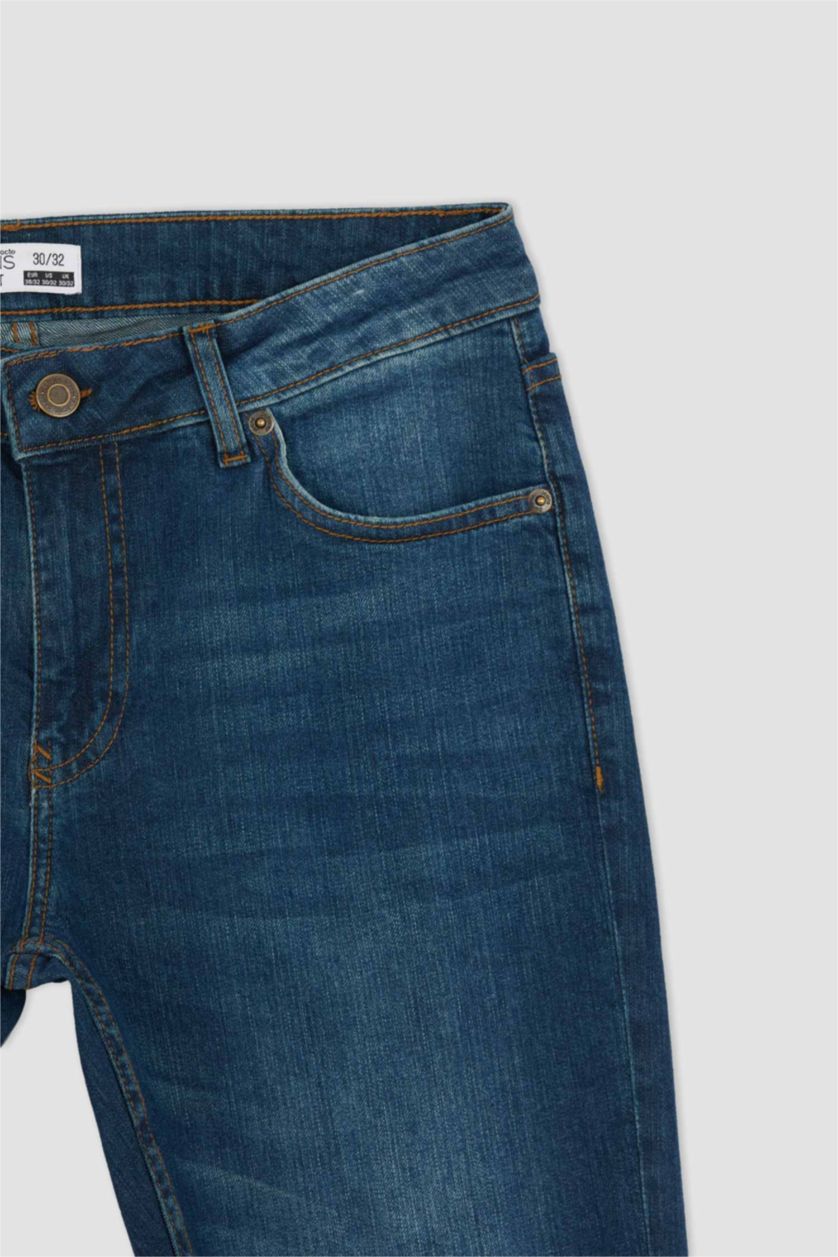 HOMME Vert Foncé Pantalon Jean Pedro Coupe Slim