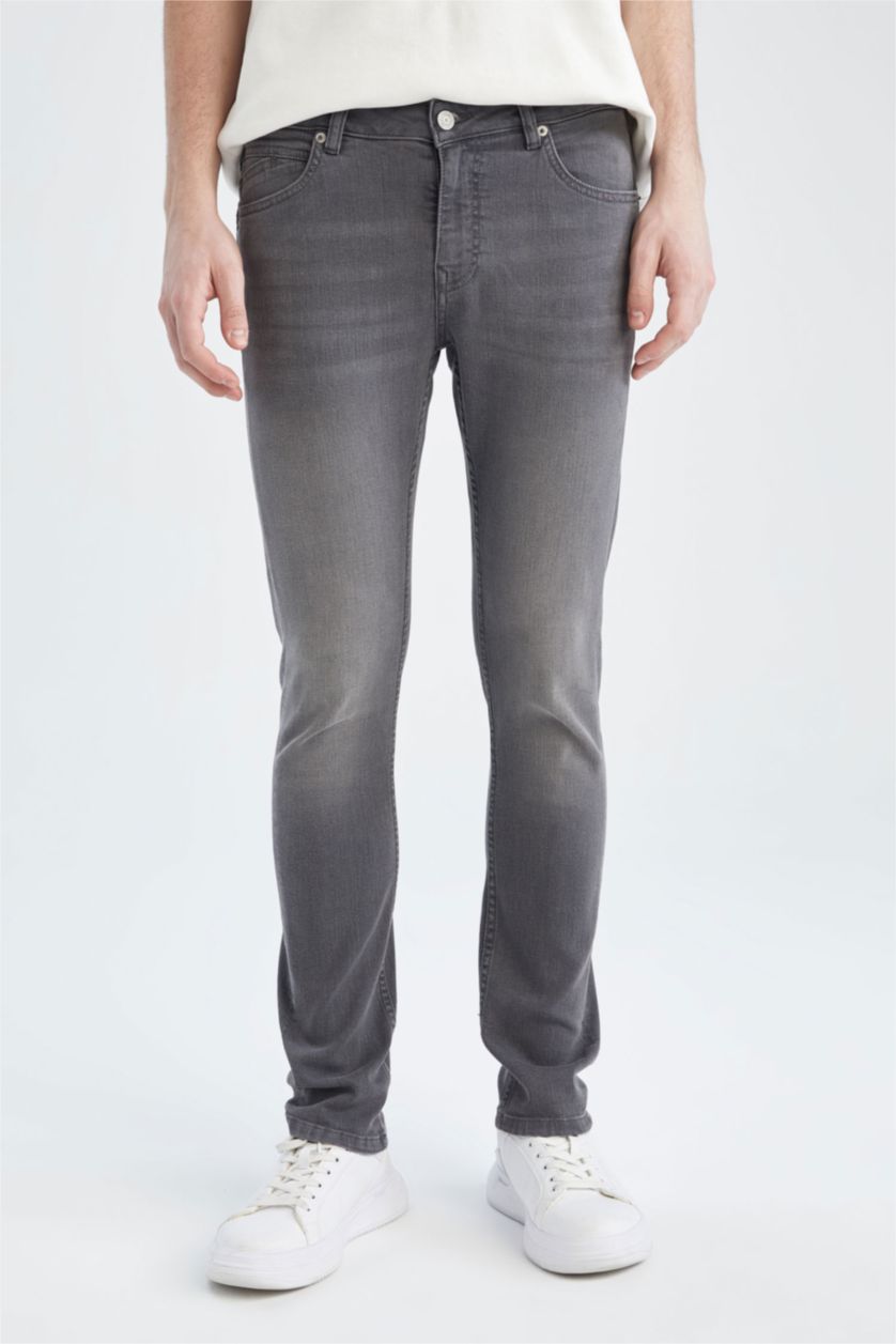 HOMME Gris Pantalon Pedro Denim Coupe Slim