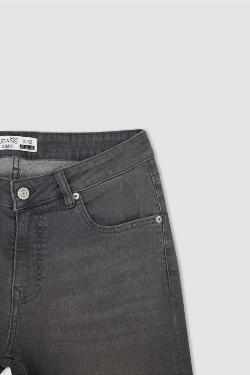 HOMME Gris Pantalon Pedro Denim Coupe Slim