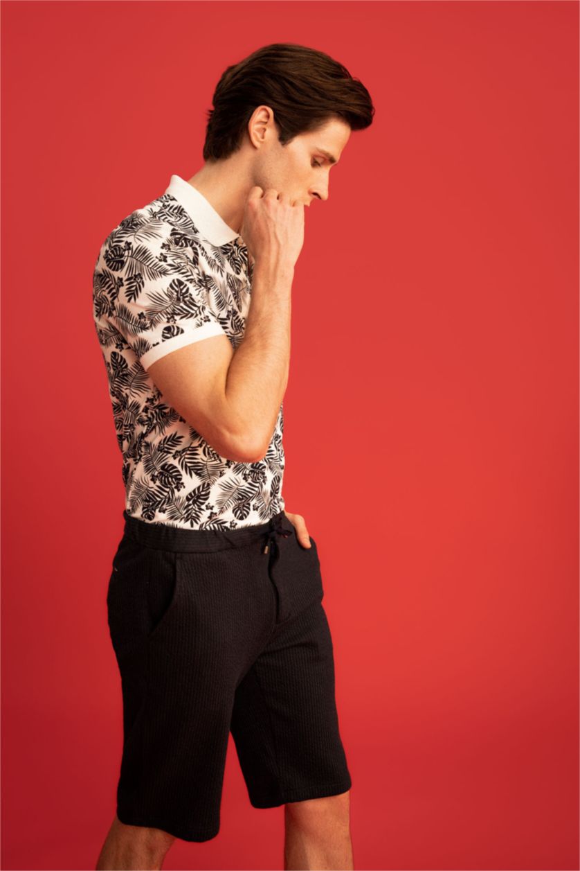 Мужчины Кремовый Футболка поло