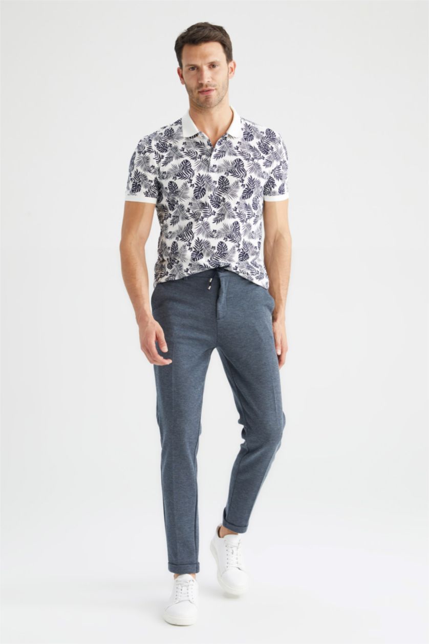 Мужчины Кремовый Футболка поло