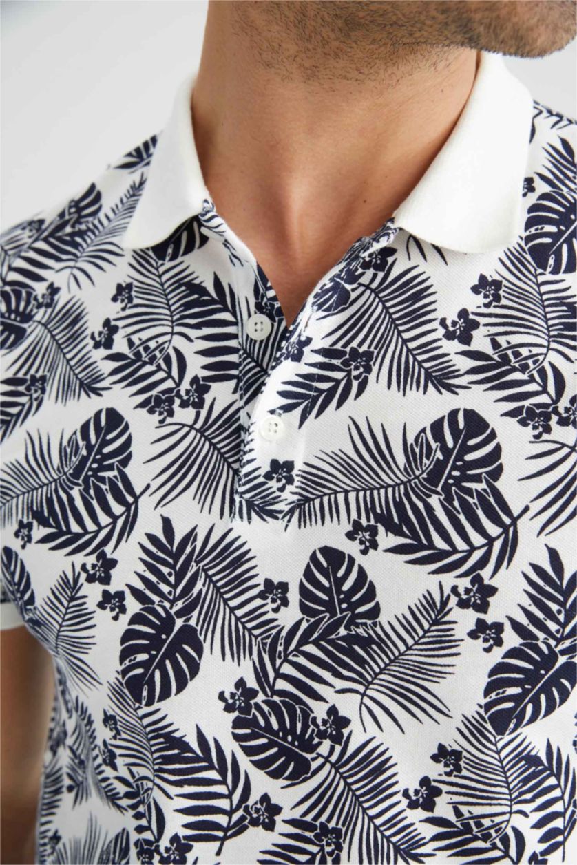 Мужчины Кремовый Футболка поло