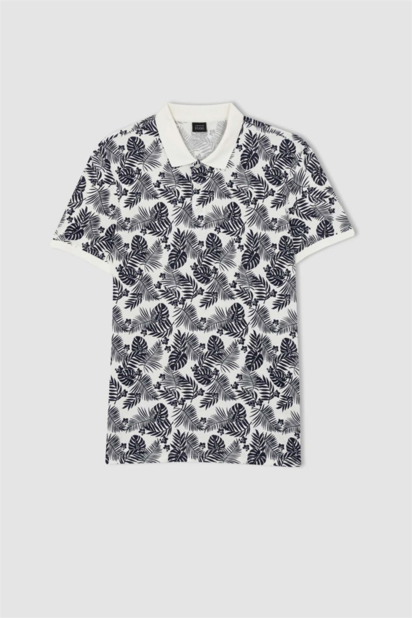 Мужчины Кремовый Футболка поло