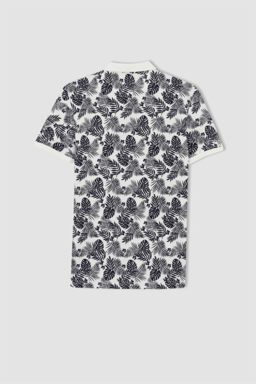 Мужчины Кремовый Футболка поло