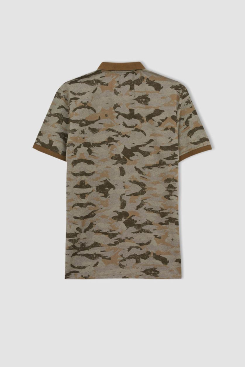 Мужчины Хаки Футболка поло